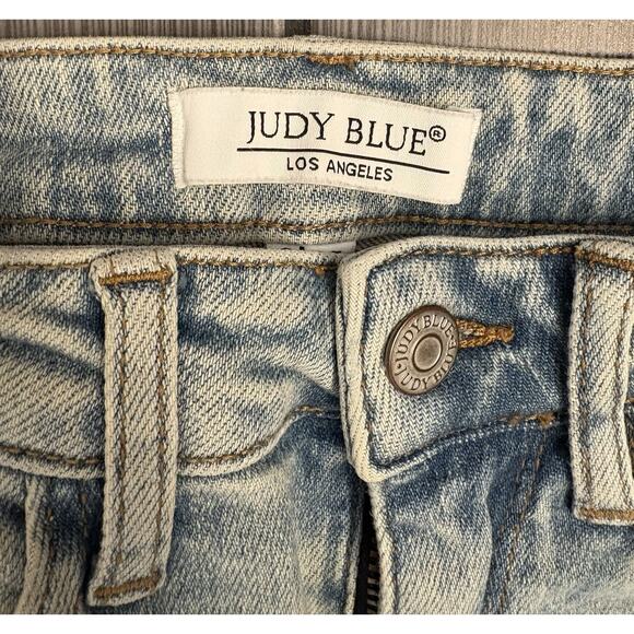 Judy Blue The Bees Knees Straight Fit Size 0/24 High Waisted Bottom Slit - Picture 6 of 11